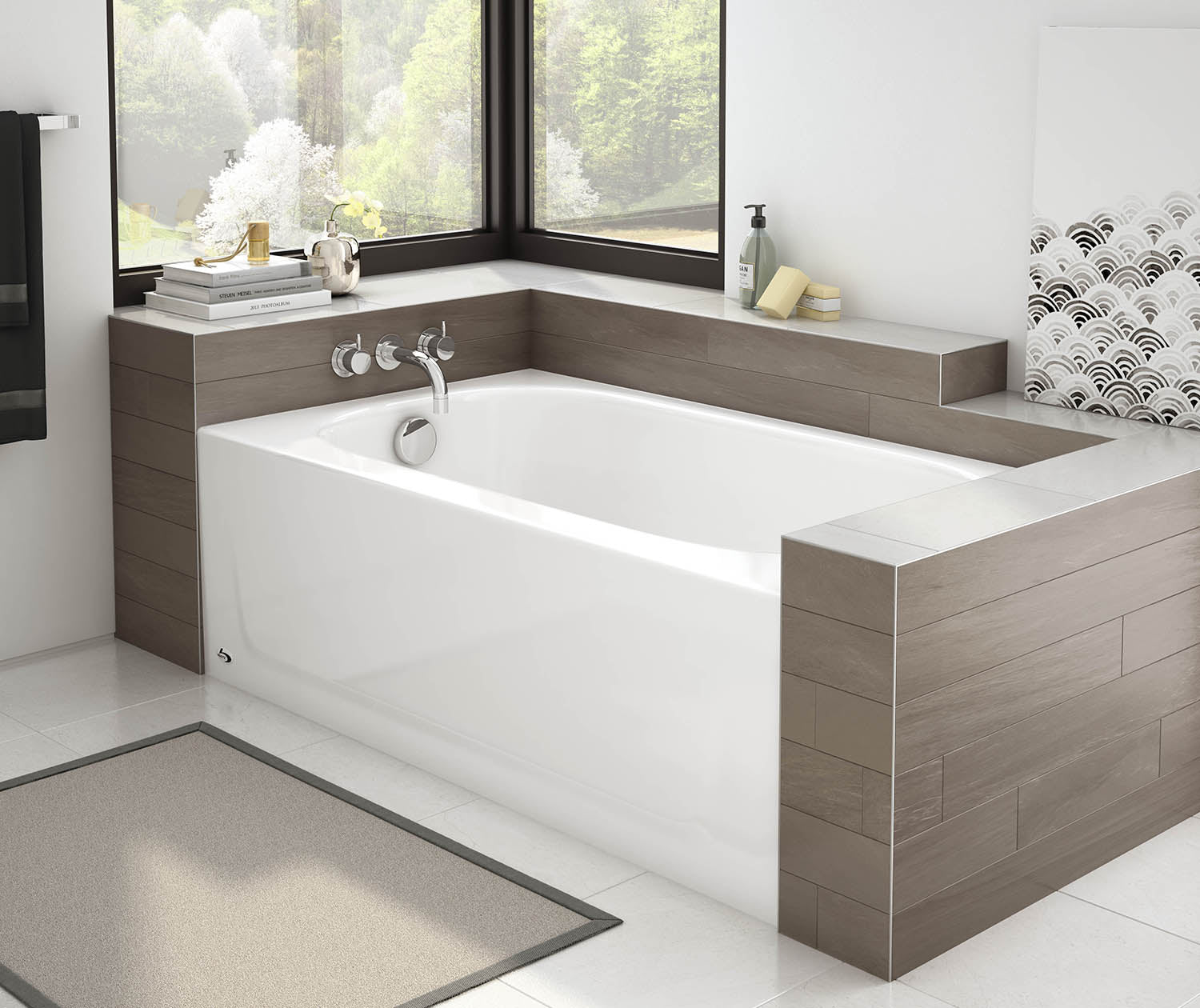 Kona 50x30x15-1/4" Bathtub in White w/Left Drain