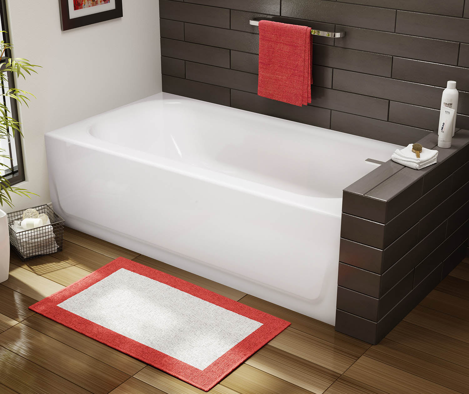 MauiCast 60x30x16-5/8" Bathtub in White w/Right Drain
