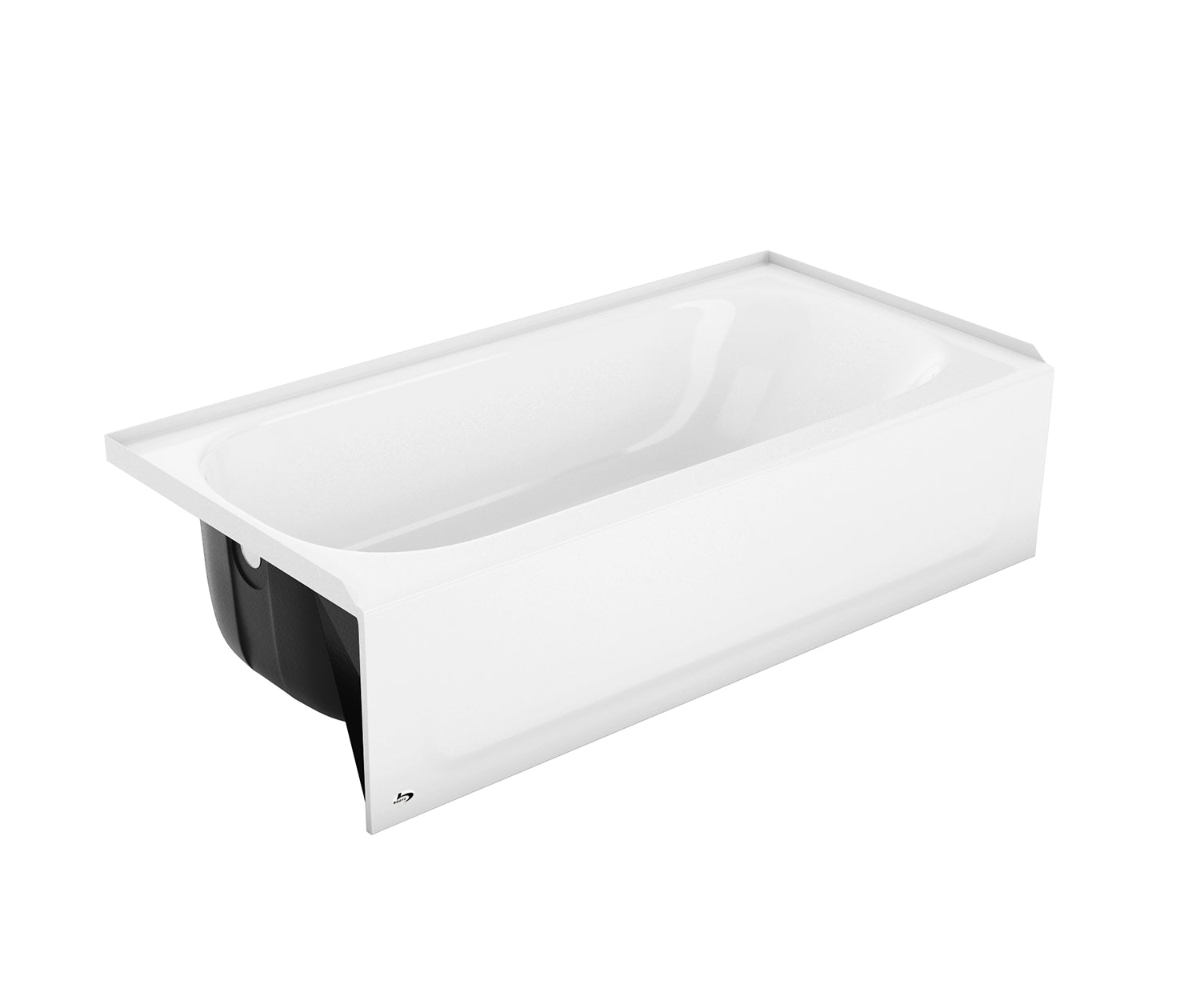 Bootzcast 60x30x14-1/4" Bathtub in White w/Right Drain