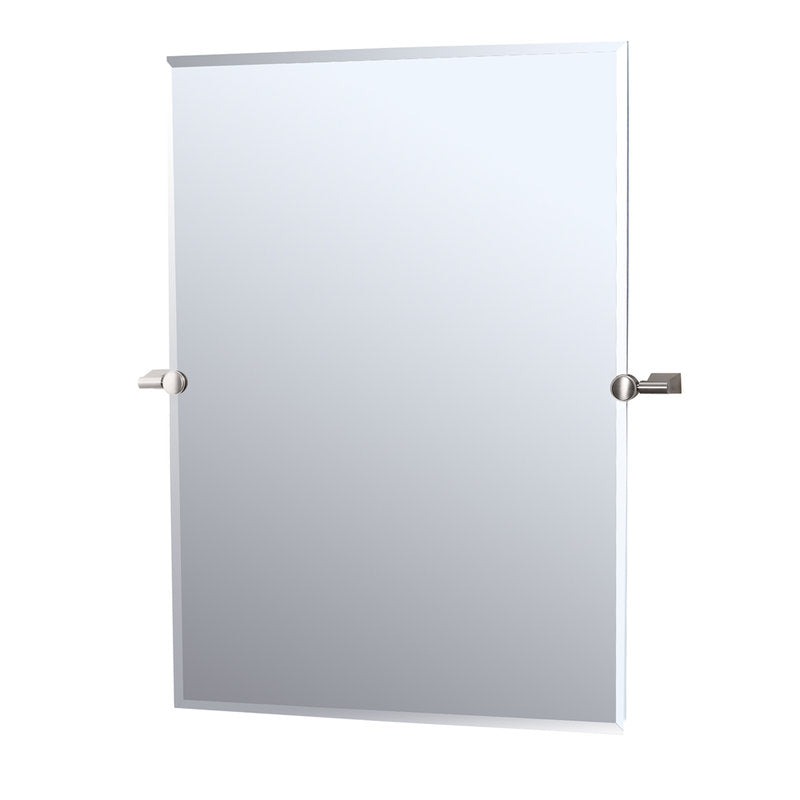 Bleu 23-1/2x31-1/2" Tilting Rectangle Mirror in Satin Nickel