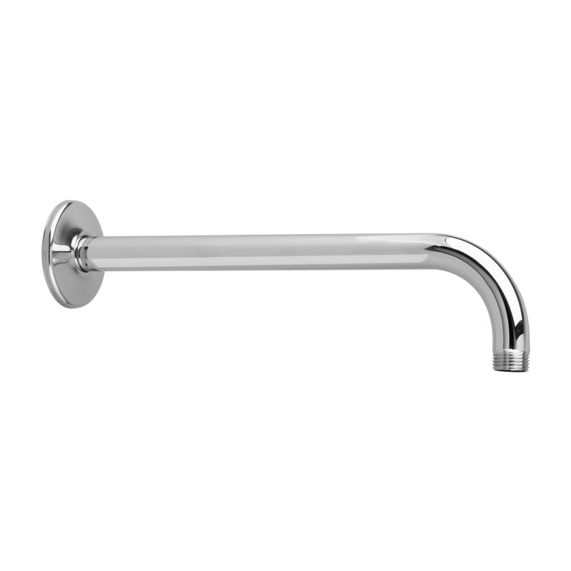 Rain 12" Wall Mount Shower Arm & Flange in Polished Chrome