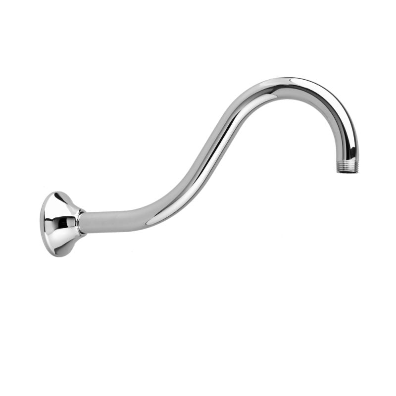Rain Shepherd's Hook Shower Arm & Flange in Polished Chrome