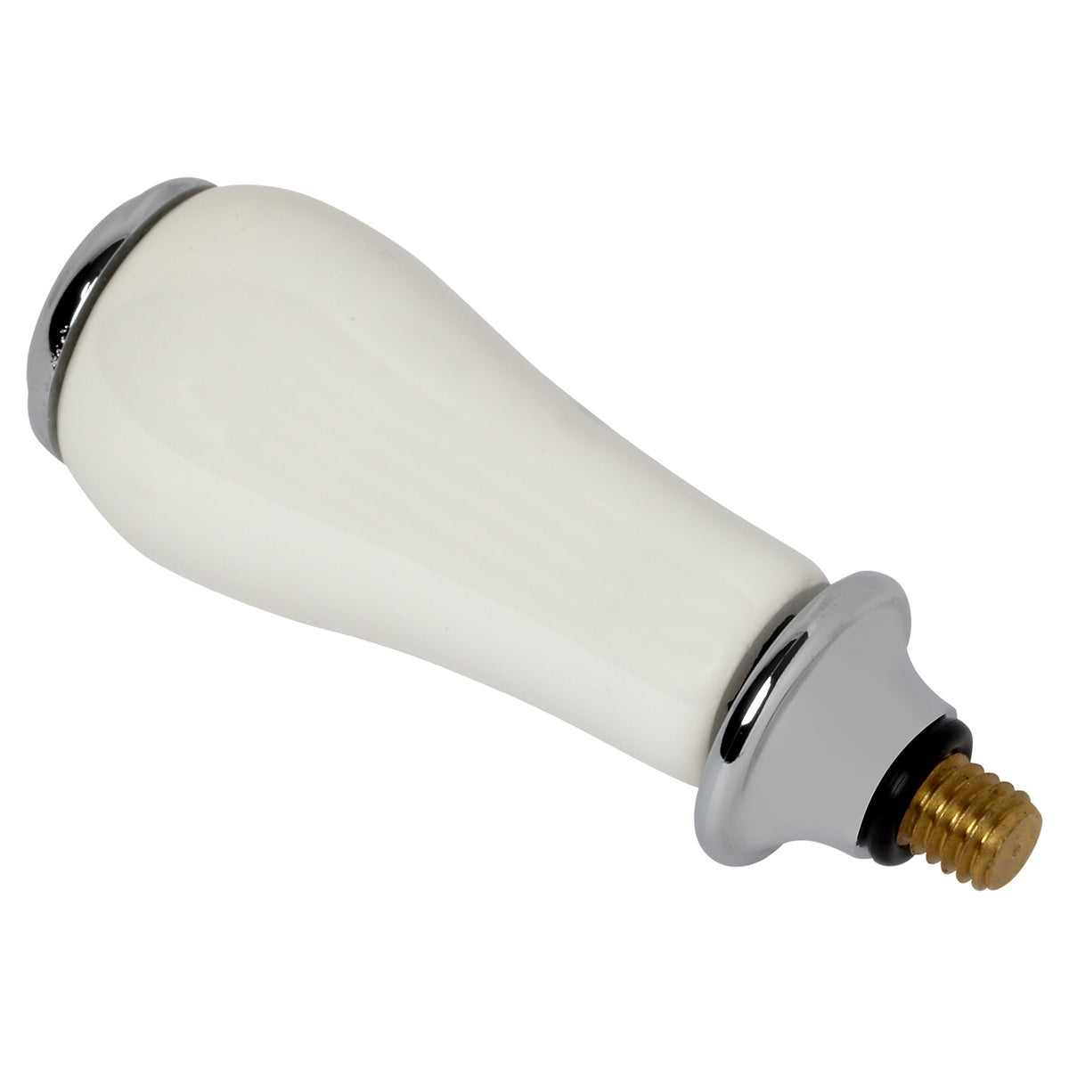 Hampton Porcelain Lever Handle in White & Chrome (1 pc)