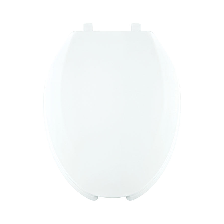 Toilet Seat Elongated Light-Duty Commercial w/Cover White