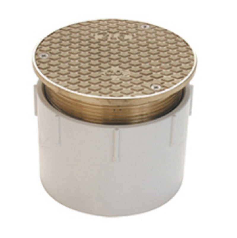 CLEANOUT 3 PVC HUBXF W/ADJUSTABLE NICKLE COVER CO-2450-PV3