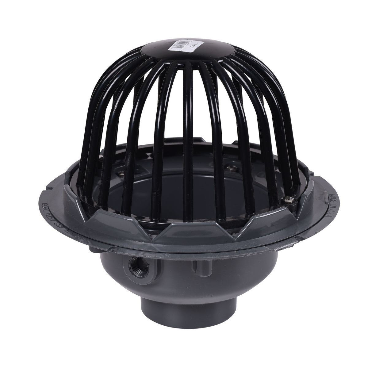 ROOF DRAIN 3 PVC BODY HUB END 78013 -W/ABS DOME & GRAVEL GUARD