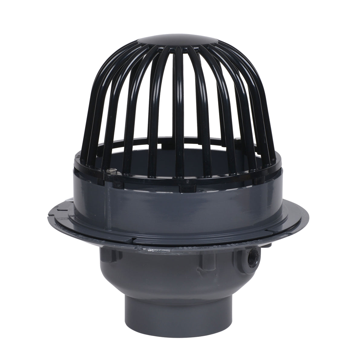ROOF DRAIN 4 PVC BODY SPIGOT END 78034 W/ABS DOME & DAM COLLAR