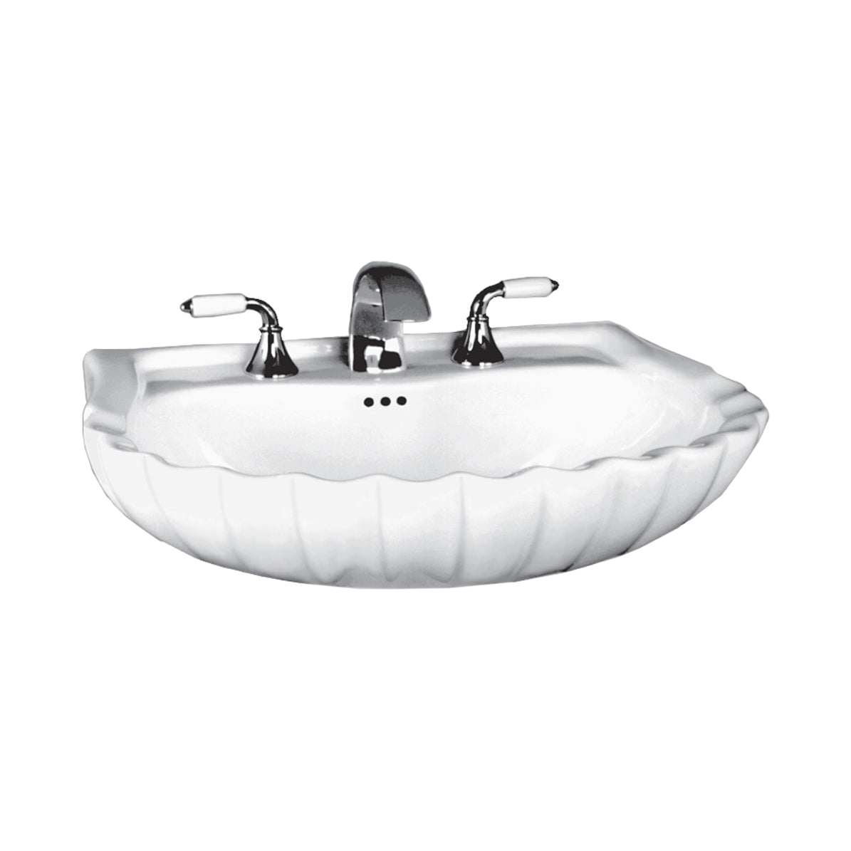 Seychelle 23-1/2x19" Pedestal Sink in Loganberry w/Top Hole Only
