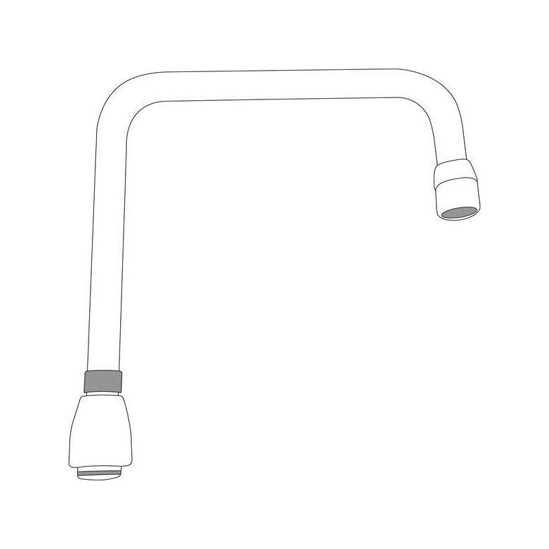 M-DURA Double Bend Spout In Chrome