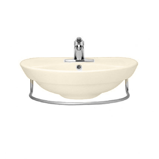 Ravenna 24-1/4x20x6" Pedestal Sink in Bone w/Center Hole