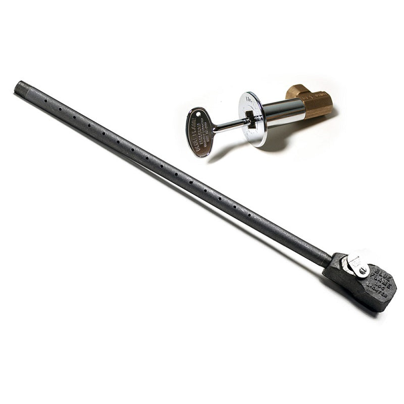 Log Lighter Kit Angle Valve Polished Chrome