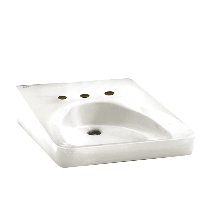 20x27x6-1/2" Wall Mount Wheelchair User Lav Sink in White