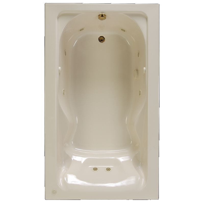 Cadet 72x42" Soaking Bathtub in White w/End Drain