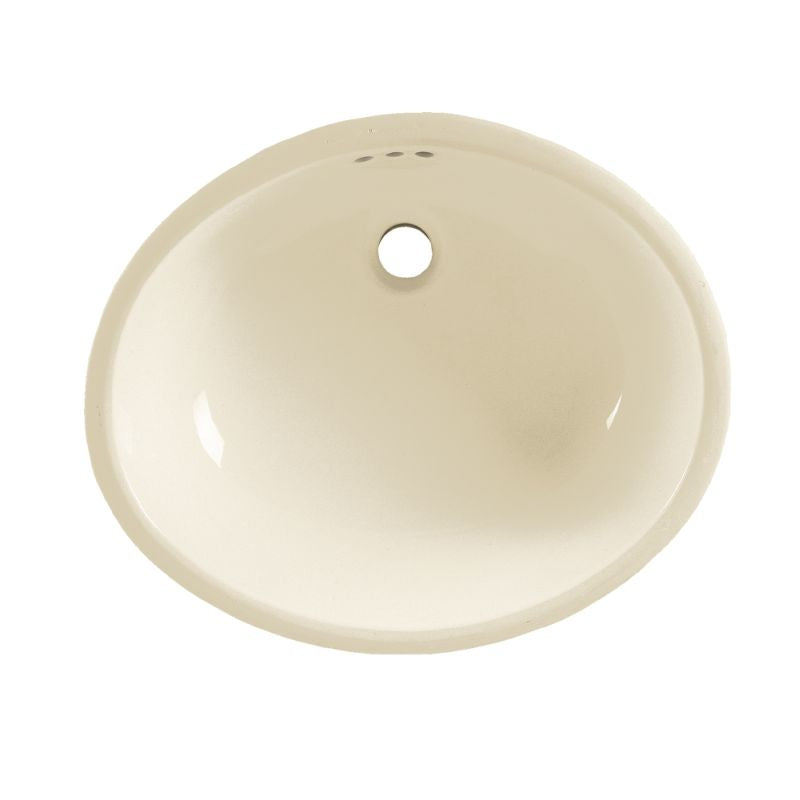 Ovalyn 21-1/2x17-3/8" Undermount Lav Sink in Linen w/Unglazed Rim