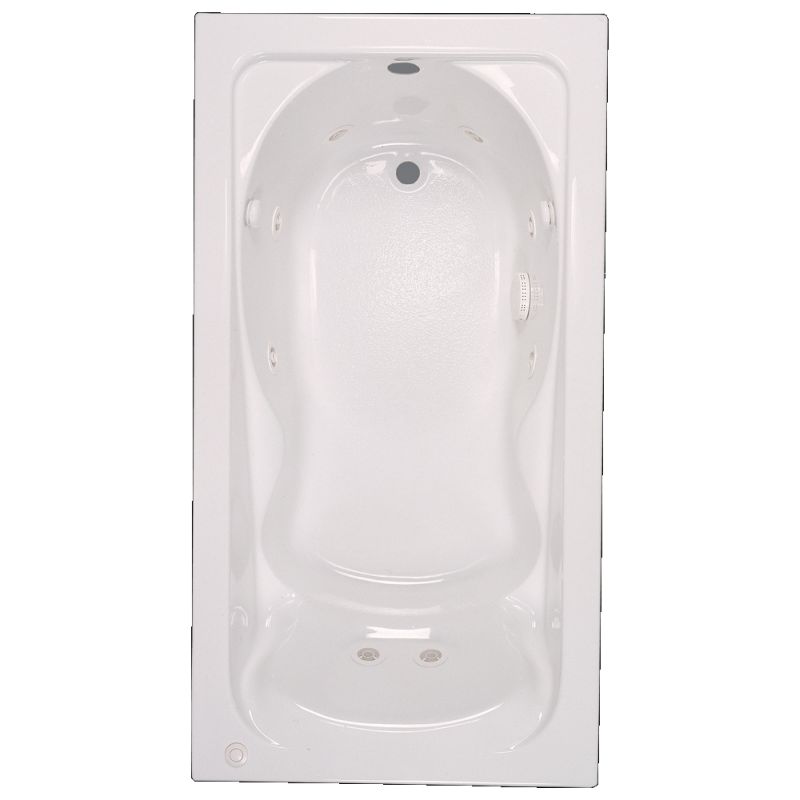 Cadet 60x42" EverClean Whirlpool Bathtub White w/End Drain