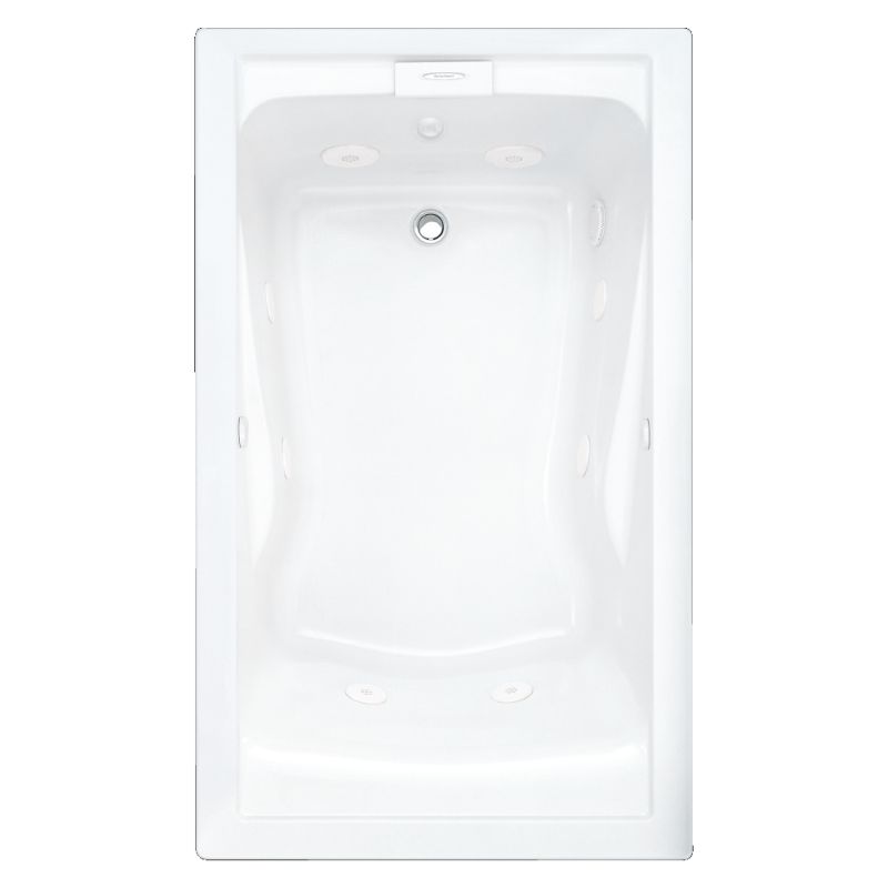 Evolution 60x32" Deep Soaking Whirlpool Bathtub in White