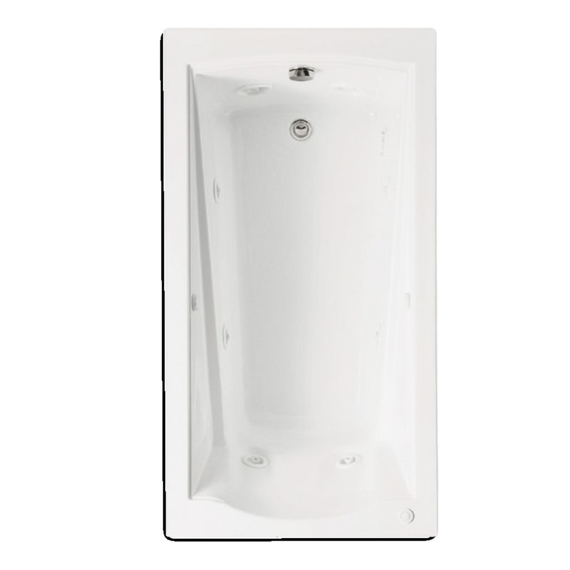 Evolution 60x32" Whirlpool Bathtub in White w/Right Drain