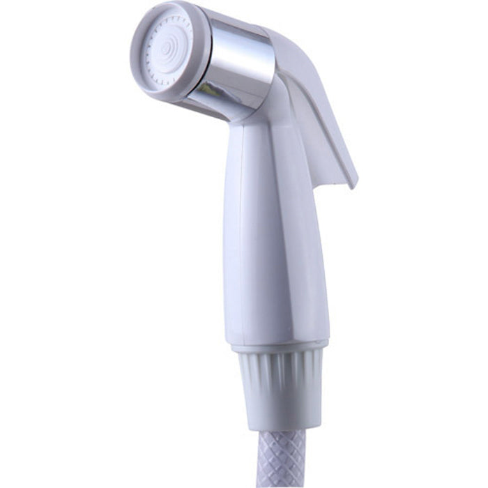 White with Chrome Band Spray and Hose Assembly