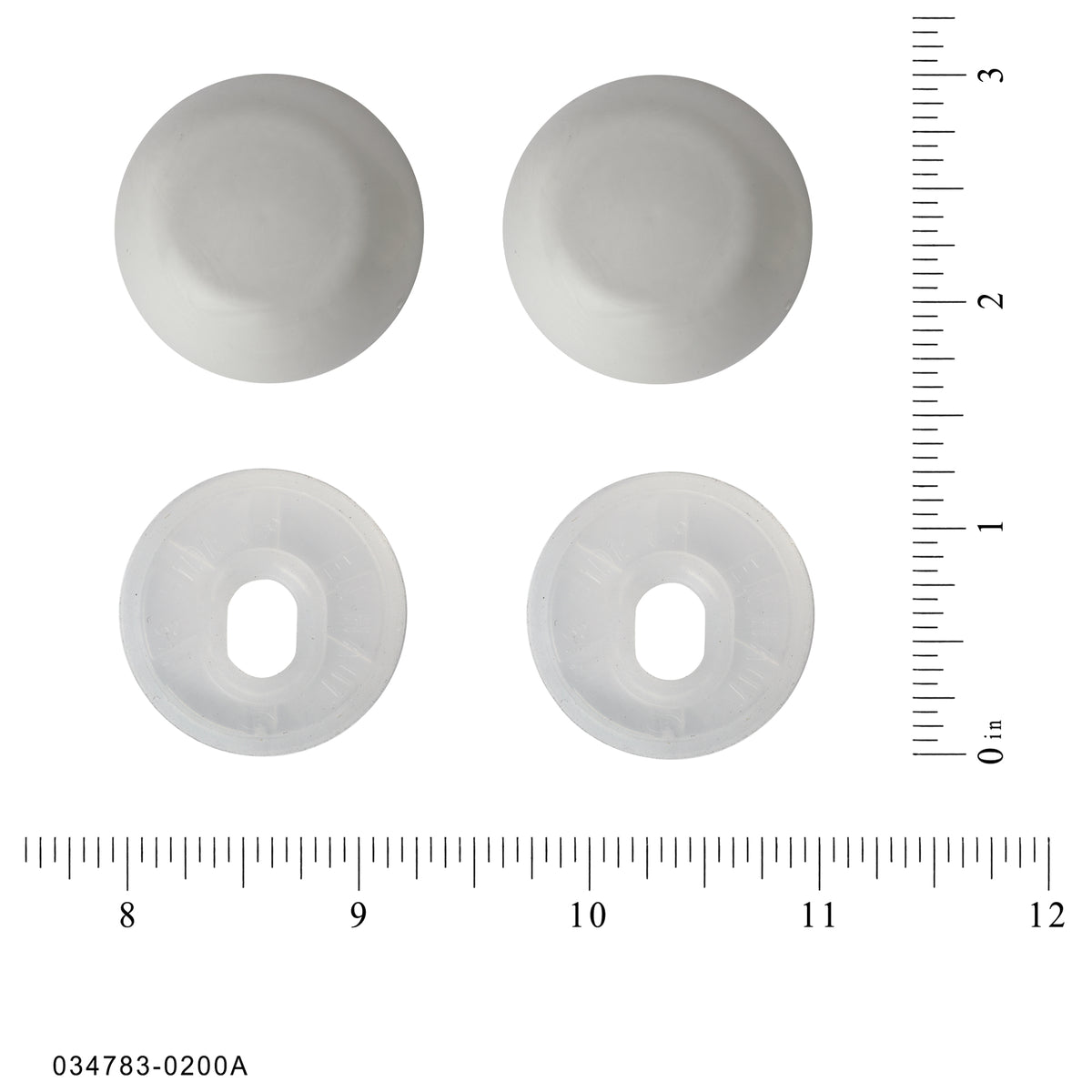 Toilet Bolt Caps Set White