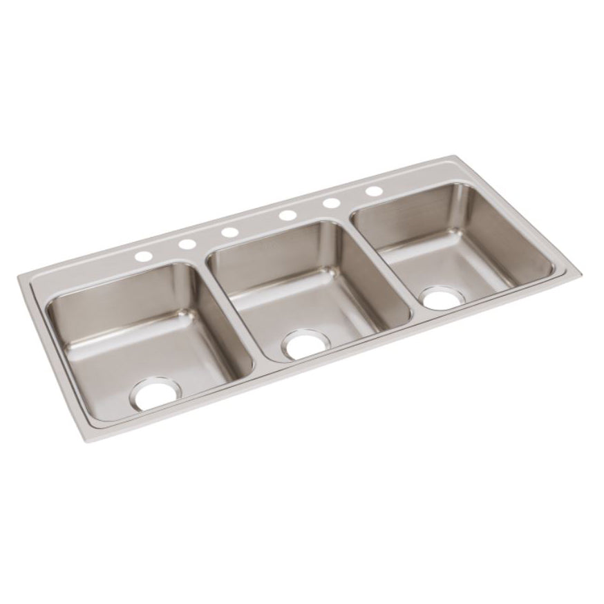 Lustertone 46x22x7-5/8" Stainless Steel Triple Bowl Sink 6HL
