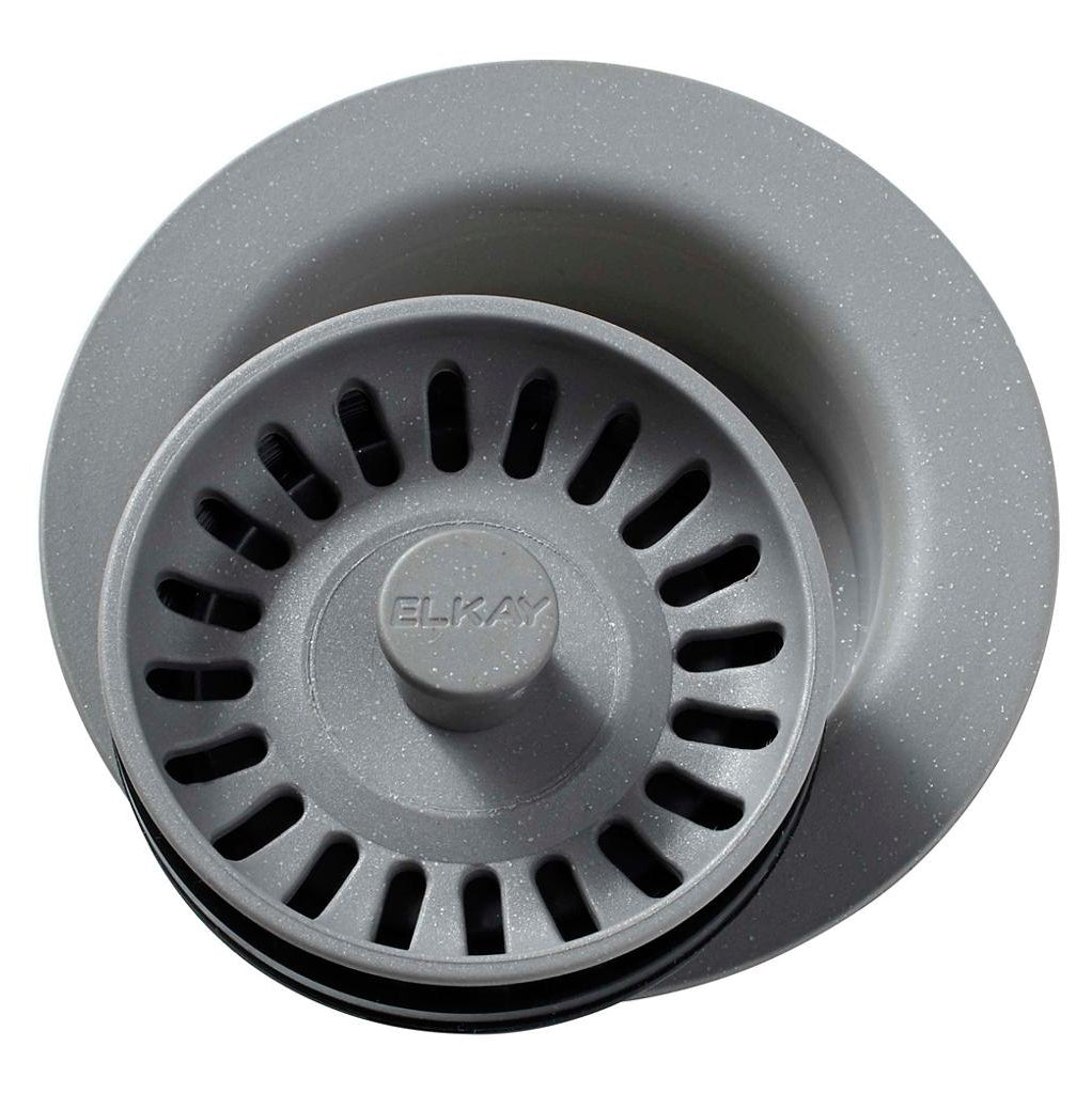 Elkay 3-1/2" Disposer Flange w/Strainer & Stopper in Greystone
