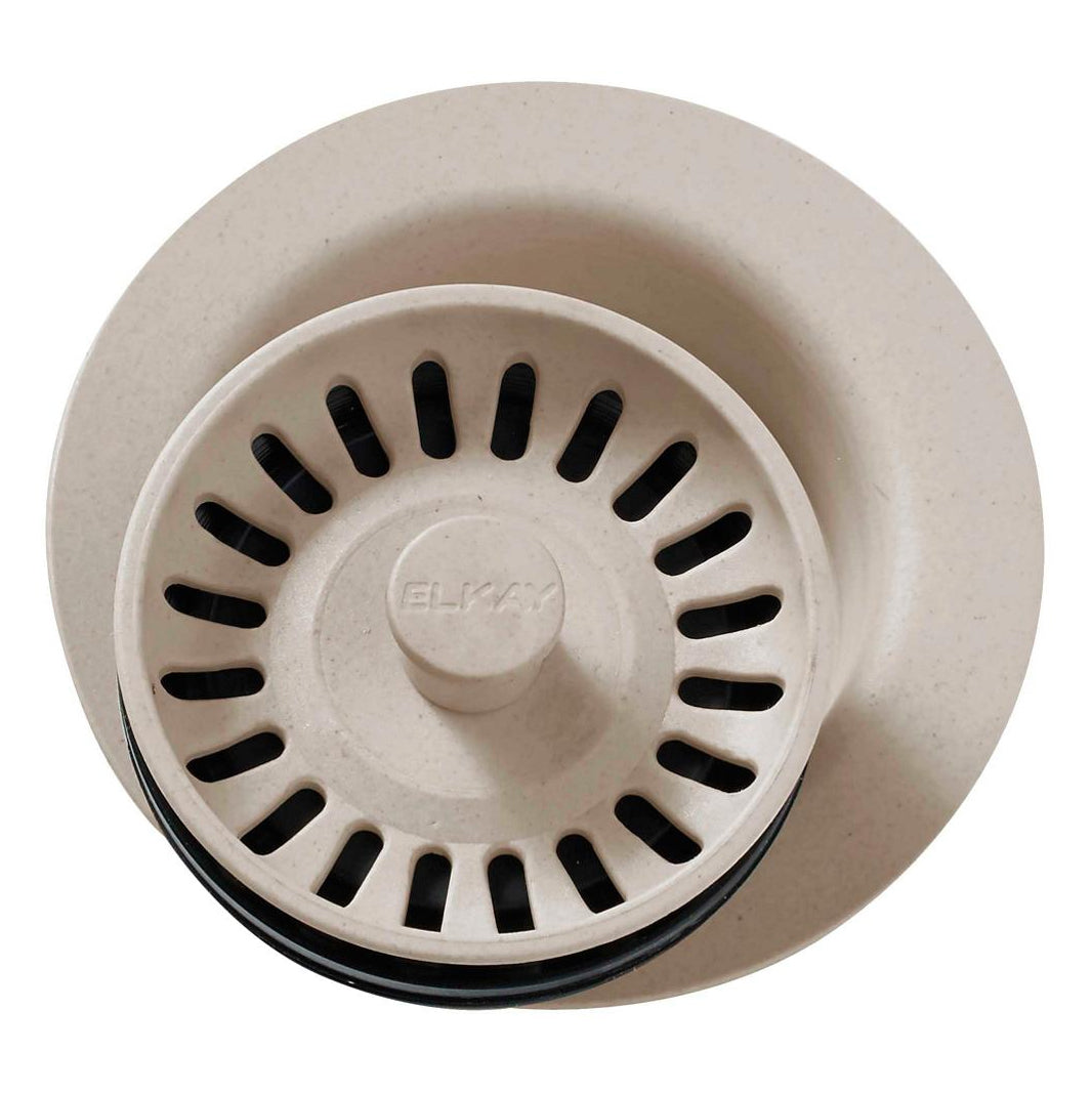 Elkay 3-1/2" Disposer Flange w/Strainer & Stopper in Putty