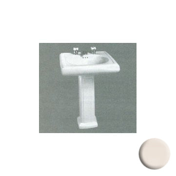Heritage Petite 24x20 Sgl Bowl Pedestal Sink in Bone w/8" FC