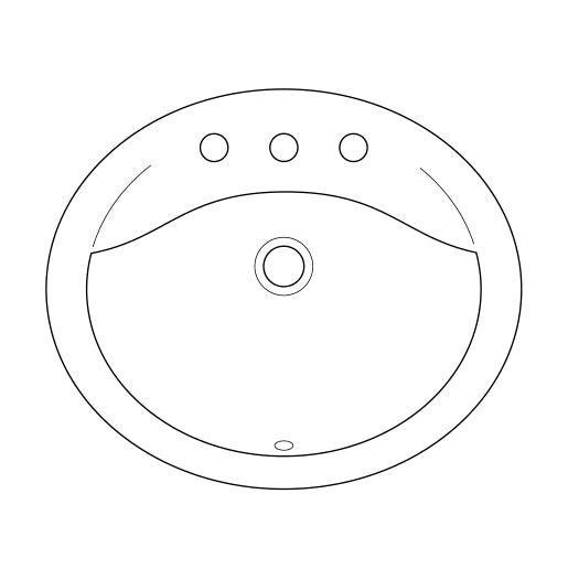 Cadet 21x17-5/8" Drop-In Lav Sink in Bone w/1 Faucet Hole