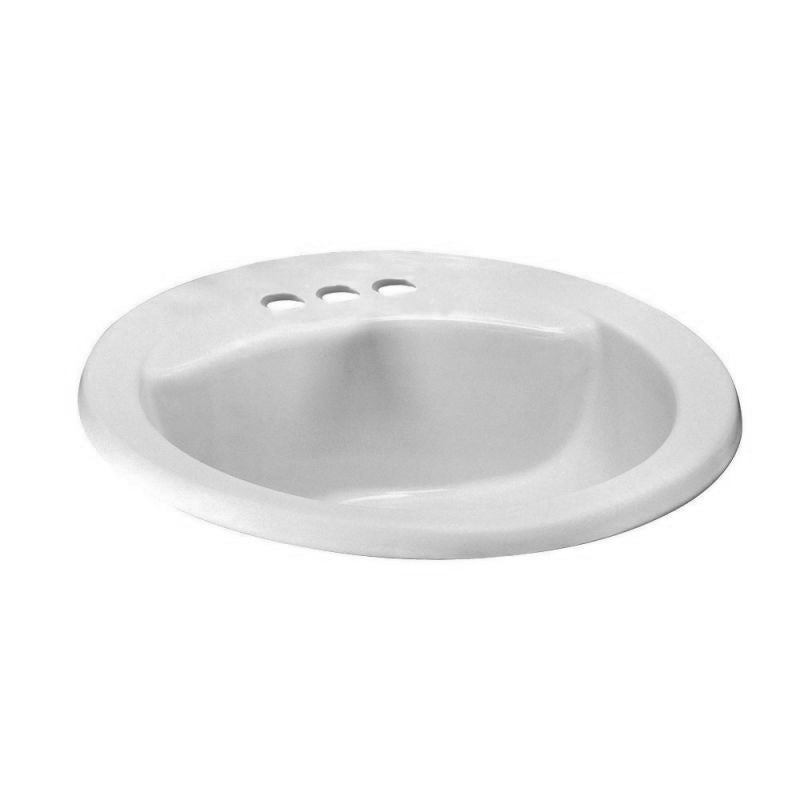 Cadet 21x17-5/8" Drop-In Lav Sink in Black w/4" Faucet Holes