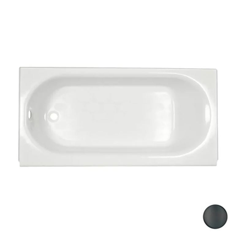 Princeton 60x30" AFR Apron-Front Bathtub Black w/Left Drain