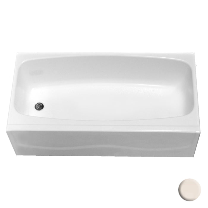 Bathtub 54x28x17-3/4" w/16-1/2" Apron & LH Drain in Bone