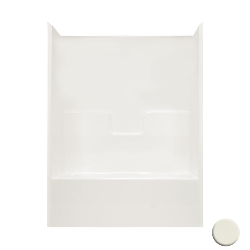 AcrylX Tub & Shower Kit 54x28x72" Biscuit Center Drain