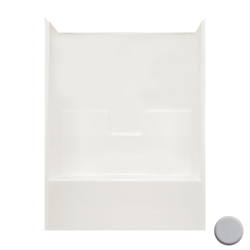 AcrylX Tub & Shower Kit 54x28x72" Silver Center Drain