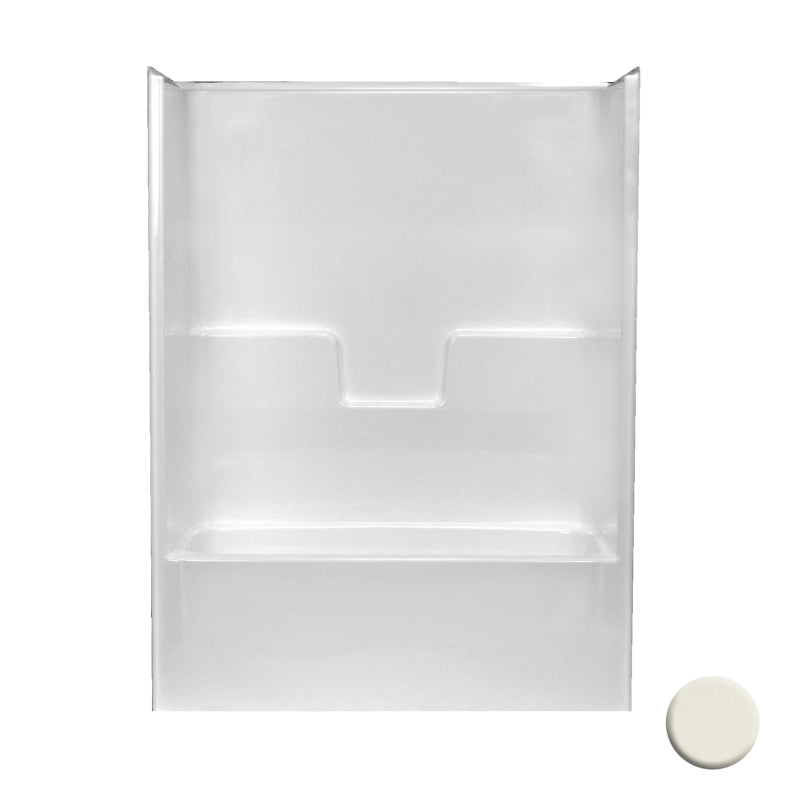 AcrylX Tub & Shower Kit 54x28x72" Biscuit Right Hand Drain