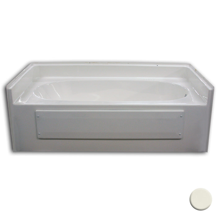 Bathtub 65.75x36x23.75 w/17.5" Apron & Right Drain, Biscuit