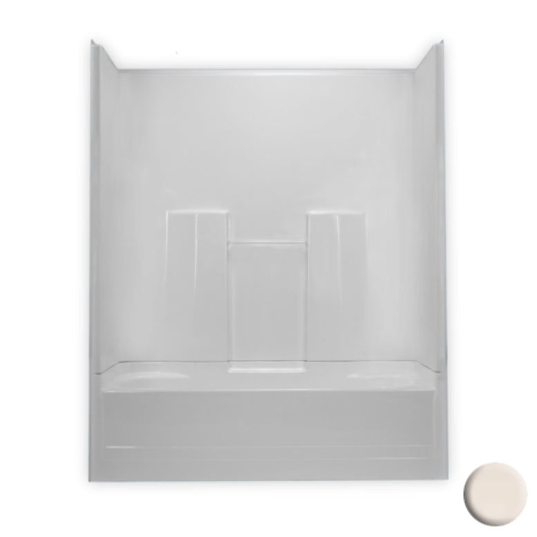 Tub & Shower Kit 59-1/2x30x74-1/4" Bone Left Hand Drain