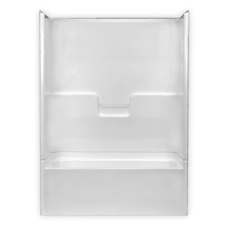 AcrylX Tub & Shower Kit 54x28x75" White Left Hand Drain
