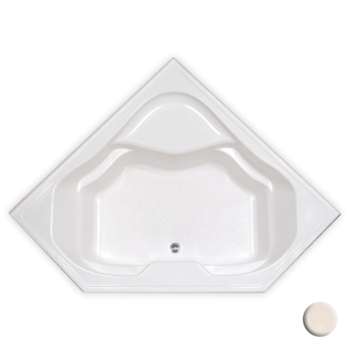 Atlantis 60x60x22-1/2 Corner Bathtub w/Tiling Flange in Bone