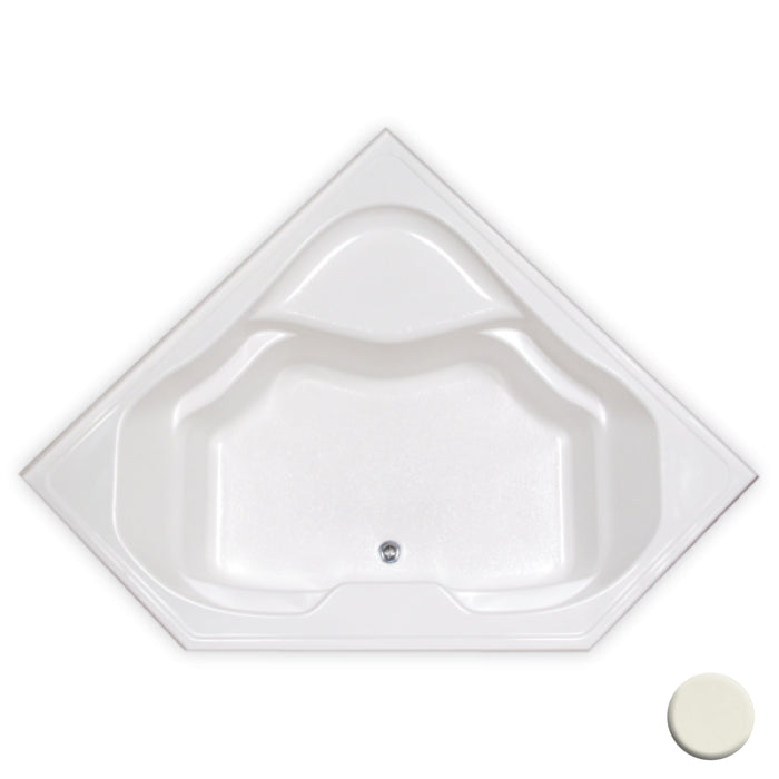 Atlantis 60x60x22-1/2 Corner Bathtub w/Tiling Flange Biscuit