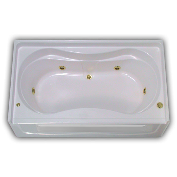 Victoria 72x42x26 Garden Tub w/21" Apron, Center Drain White