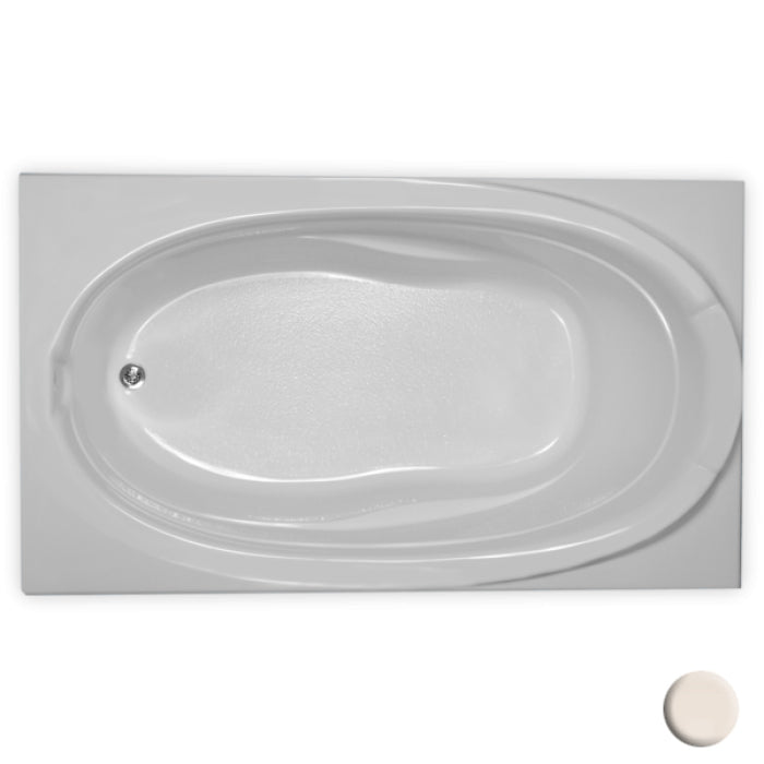 Allegheny 72x42x24" Drop-In Tub w/End Drain in Bone