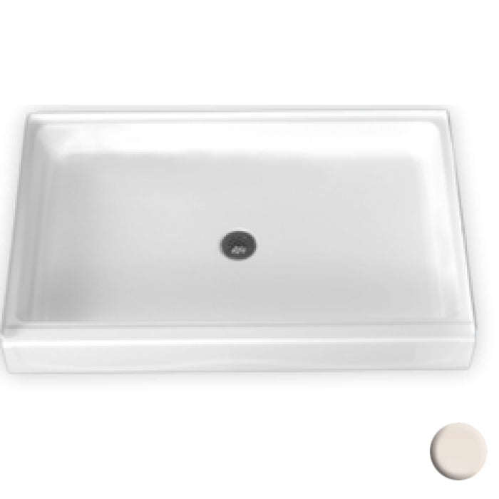 AcrylX 54x35x7" Shower Base w/6" Threshold in Bone