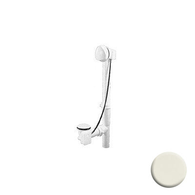 Tub Drain Assembly Kit Rotary Operation in Biscuit for Most Tubs 17"-24"