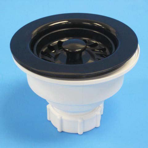 2pc Kitchen Basket Strainer in Black