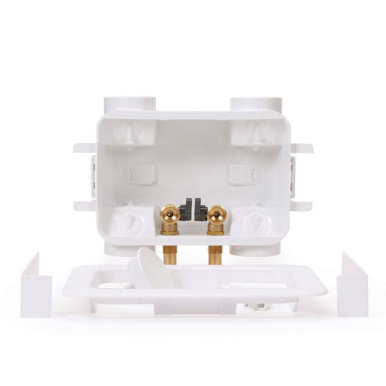 2x4 Washing Machine Outlet Box No Hammer Assembled White