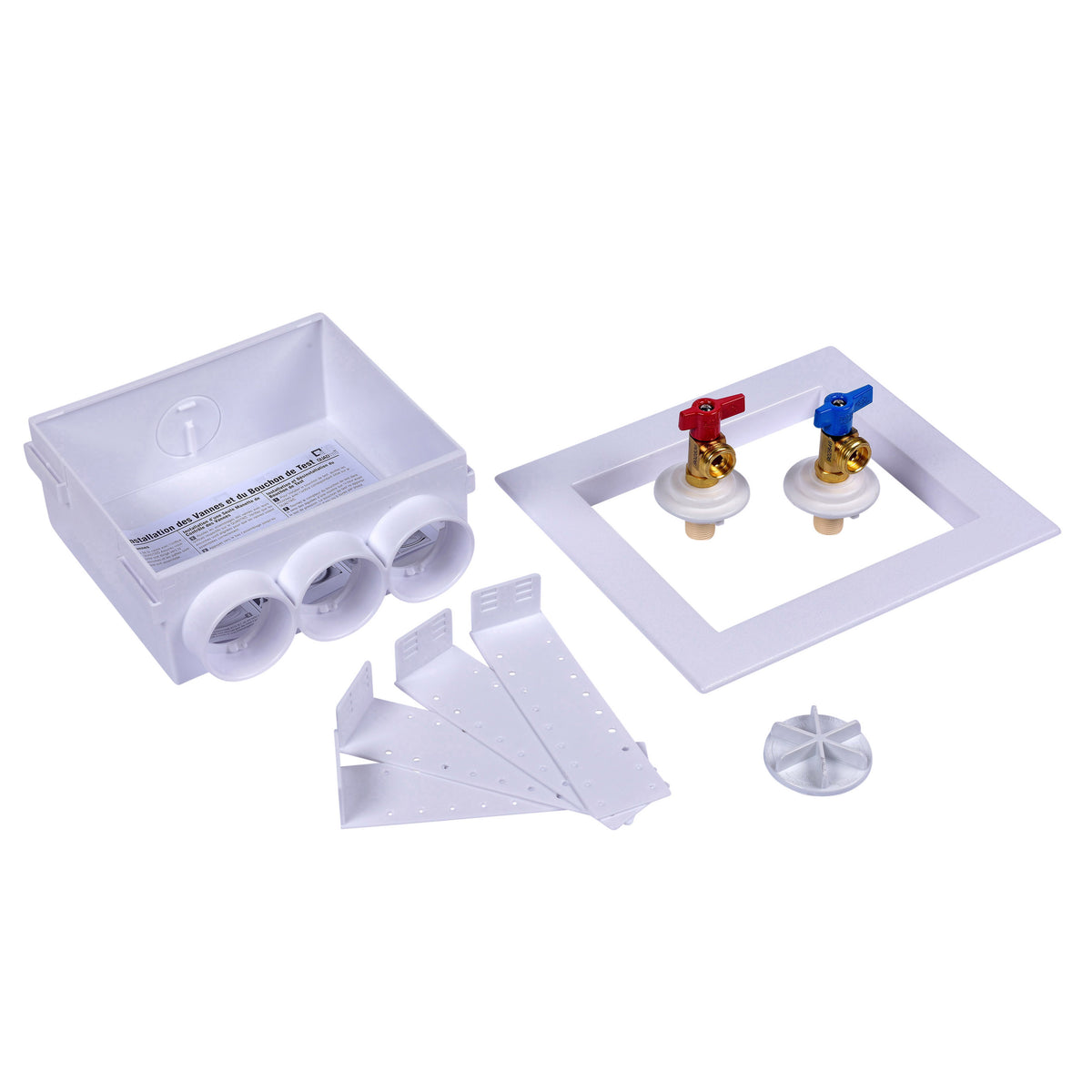 Quadtro Washing Machine Outlet Box White