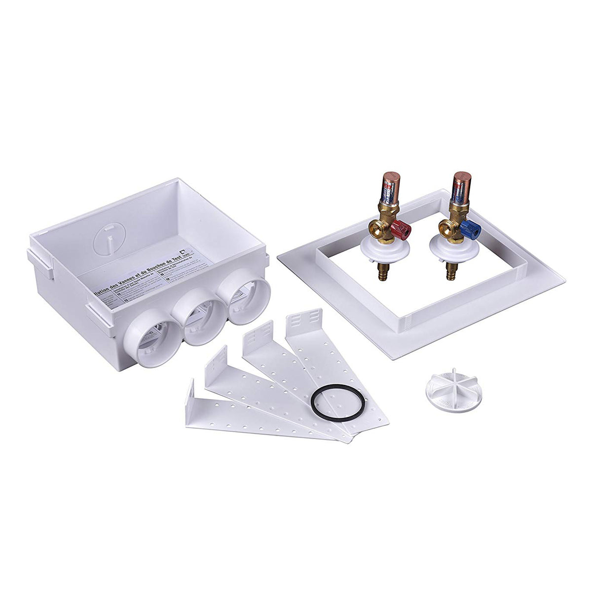 Quadtro Washing Machine Outlet Box White