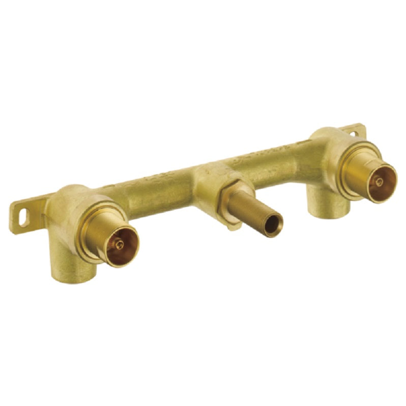 2-Handle Wall Mount Lavatory Faucet Rough-In 1/2" NPT