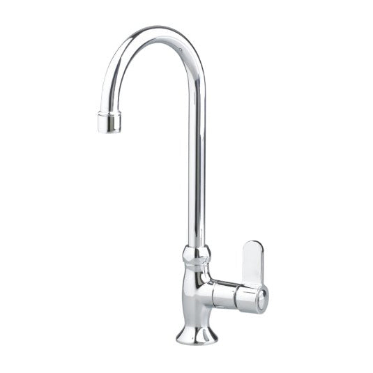 Heritage Single Handle Gooseneck Bar Faucet Polished Chrome