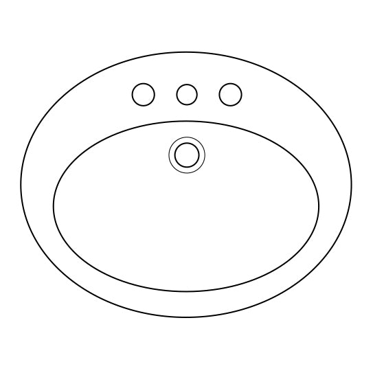 Piazza 23-1/2x18-3/8 Drop-In Lav Sink in Loganberry w/4" Faucet Holes